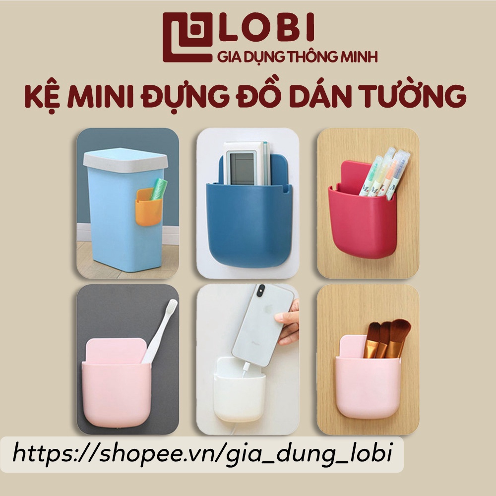 Kệ để đồ dán tường mini để đồ tiện ích để điều khiển điện thoại để đồ cá nhân tiện lợi