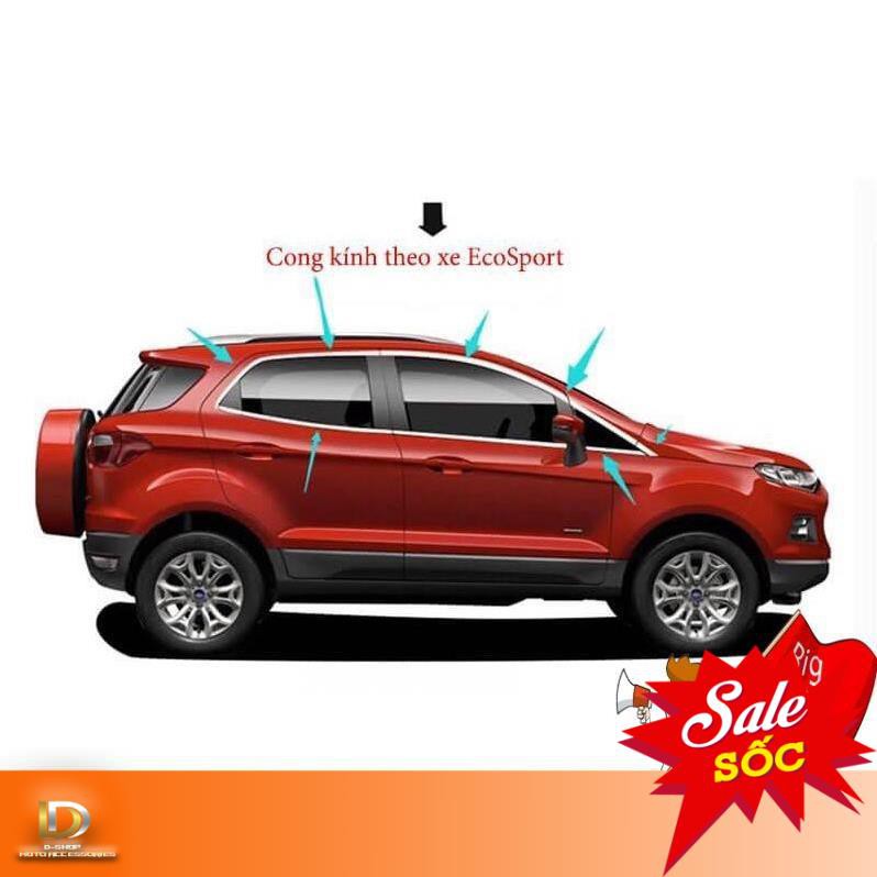 Nẹp chân và cong kính Ford Ecosport  chính hãng