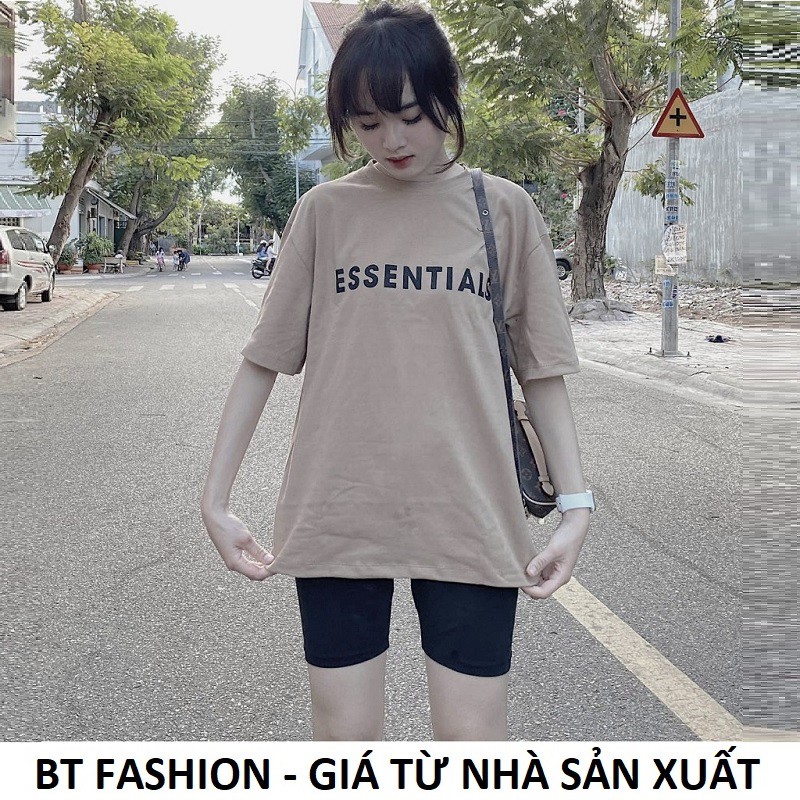 SET Bộ Áo Thun Phom Rộng + Quần Ngố Thun Ôm Legging Thời Trang HOT - BT Fashion (ESSEN 02) + Hình Thật, Video