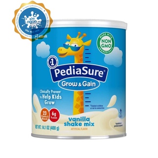 Date 10/22 Sữa bột Pediasure Mỹ Grow & Gain Hương Vani (400g)