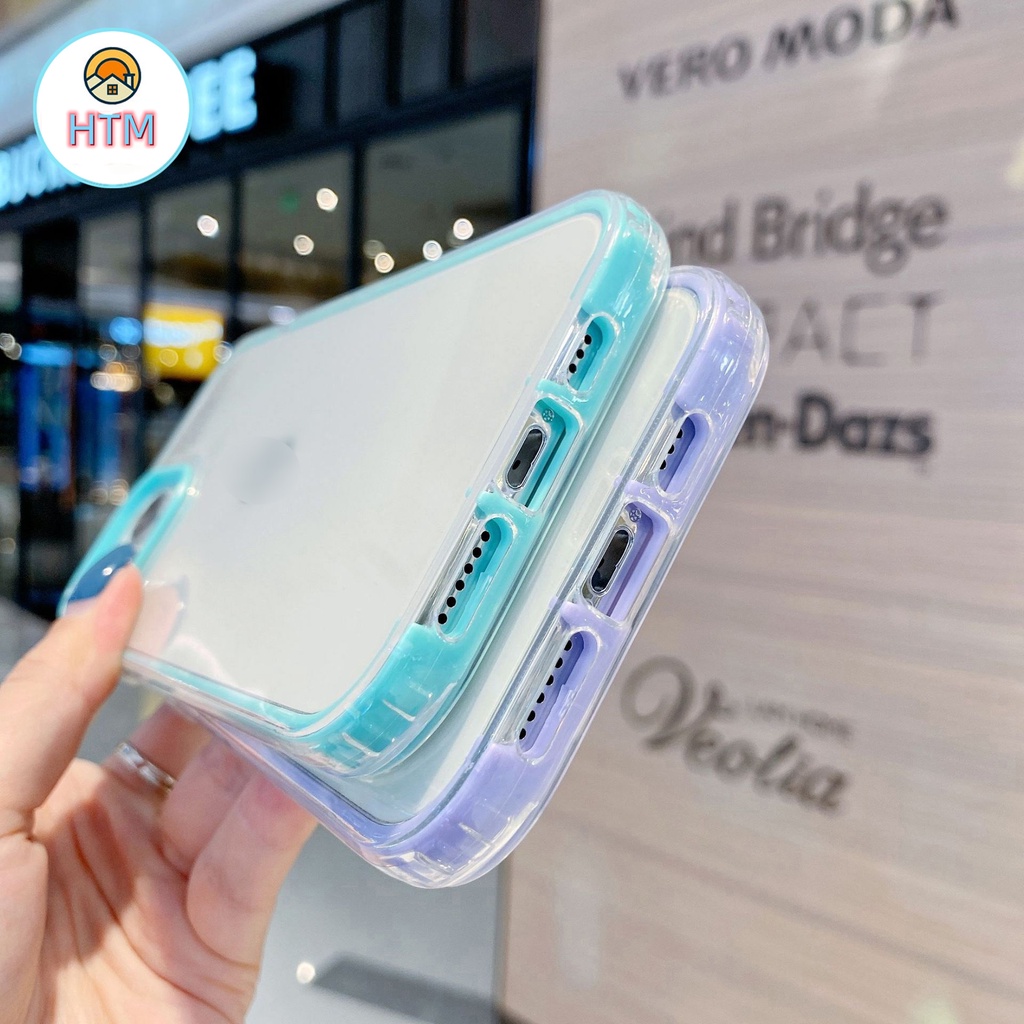Ốp Điện Thoại TPU Mềm Màu Kẹo Trong Suốt Cho iPhone 13 12 11 Pro Max Promax XS Max XR X 7 Plus 8 8Plus