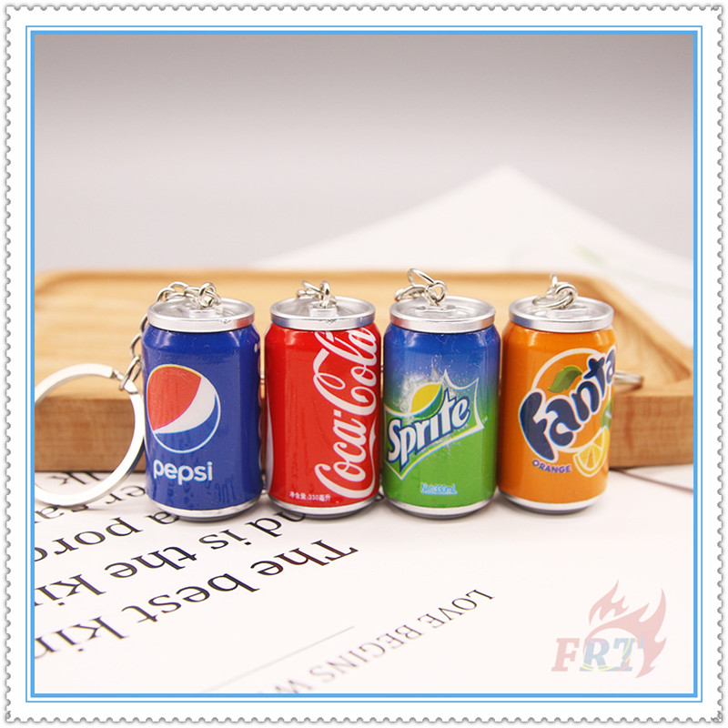✪ Móc Khóa Hình Lon Nước Ngọt: Cola / Pepsi / Fanta / Sprite ✪ 1 Mặt Dây Chuyền Hợp Kim Trang Trí Túi Xách Thời Trang