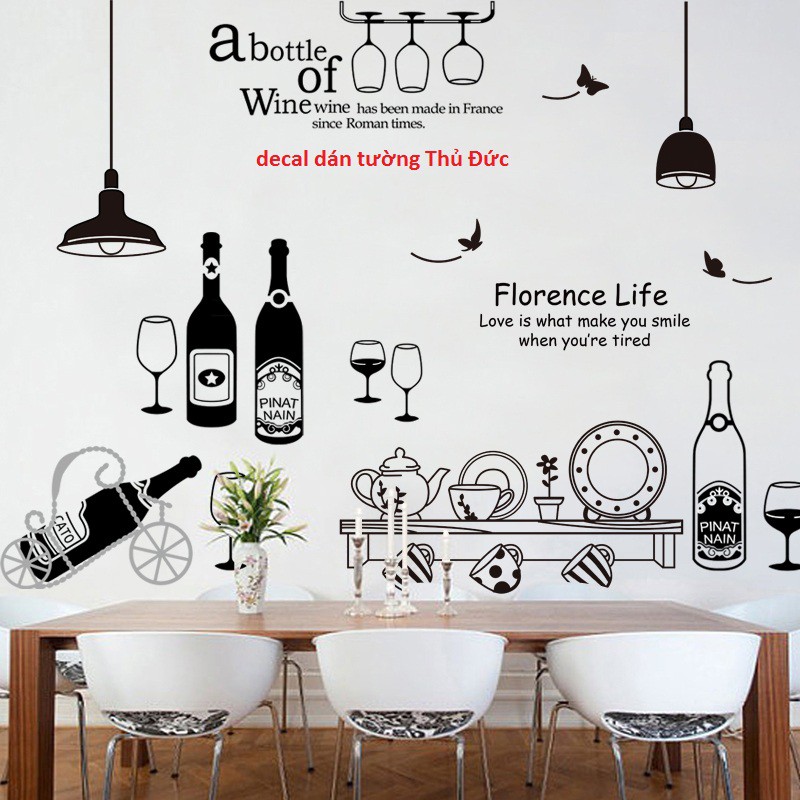 decal dán tường nhà bếp