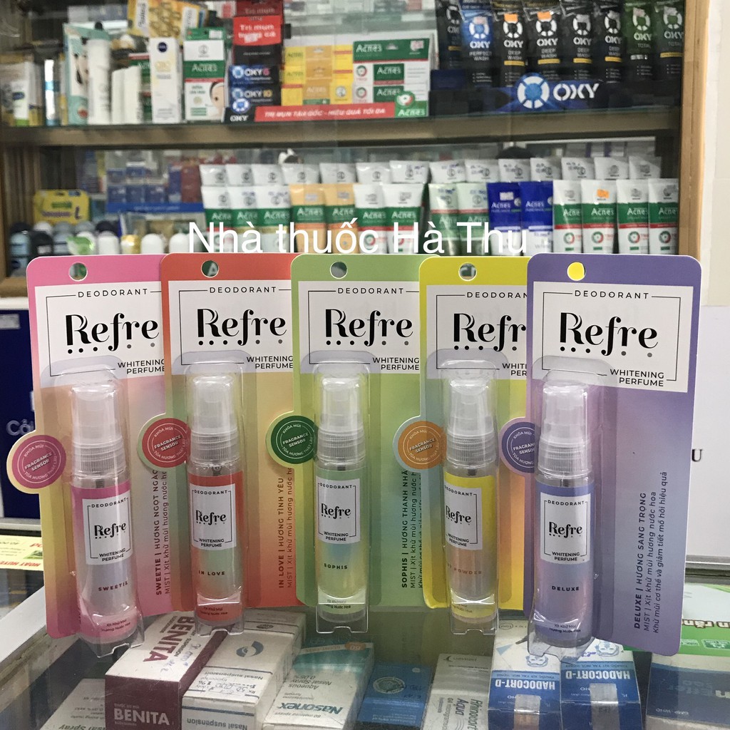 XỊT KHỬ MÙI HƯƠNG NƯỚC HOA REFRE WHITENING PERFUME -30ml