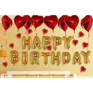 SET bóng Happy birthday kèm tim