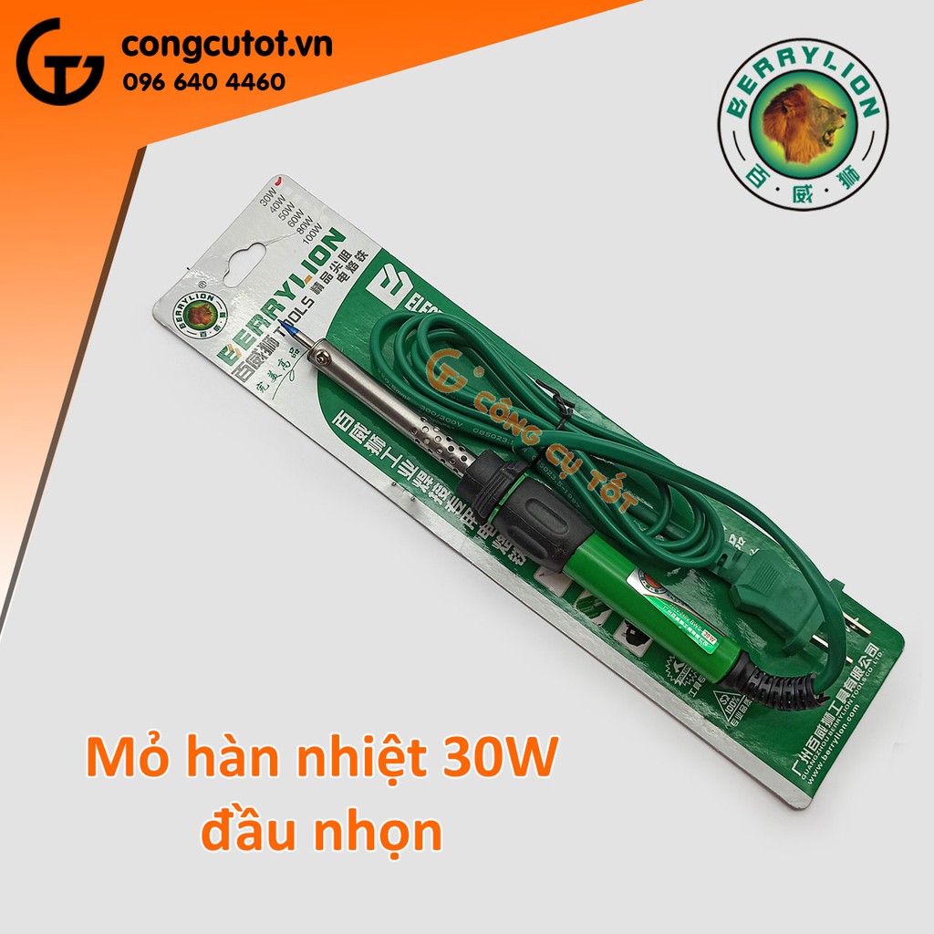 Mỏ hàn nhọn cán nhựa Berrylion 30W