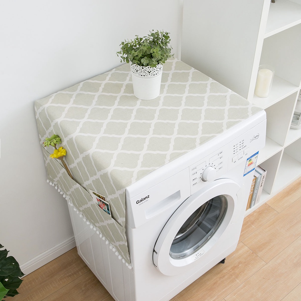 Tấm vải phủ máy giặt/ tủ lạnh chống bụi bẩn nhiều hoạ tiết tuỳ chọn độc đáo trang trí nhà cửa