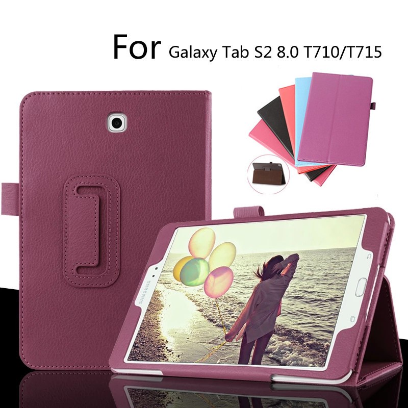 Bao da điện thoại PU nắp lật cho Samsung Galaxy Tab S2 8.0" Case Cover SM-T710 SM-T715 Tablet SMART Case