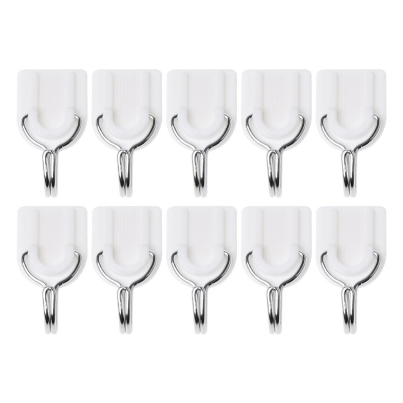 Set 10 móc nhựa dính tường treo đồ tiện dụng