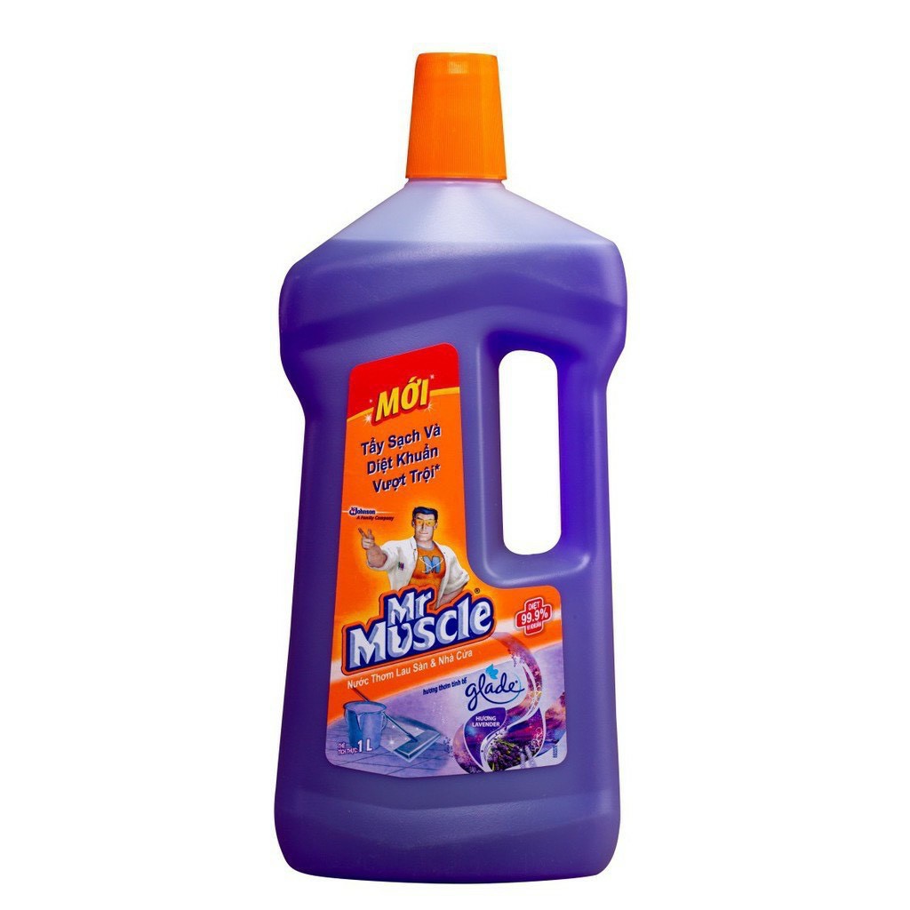 NƯỚC LAU SÀN MR MUSCLE DIỆT 99% VI KHUẨN 1000ML  mới