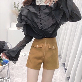 Áo sơ mi tơ cổ xếp tầng