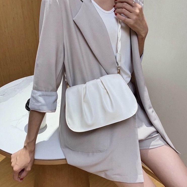 Túi xách nữ, túi đeo chéo da gấp 3 ngăn phong cách hàn quốc