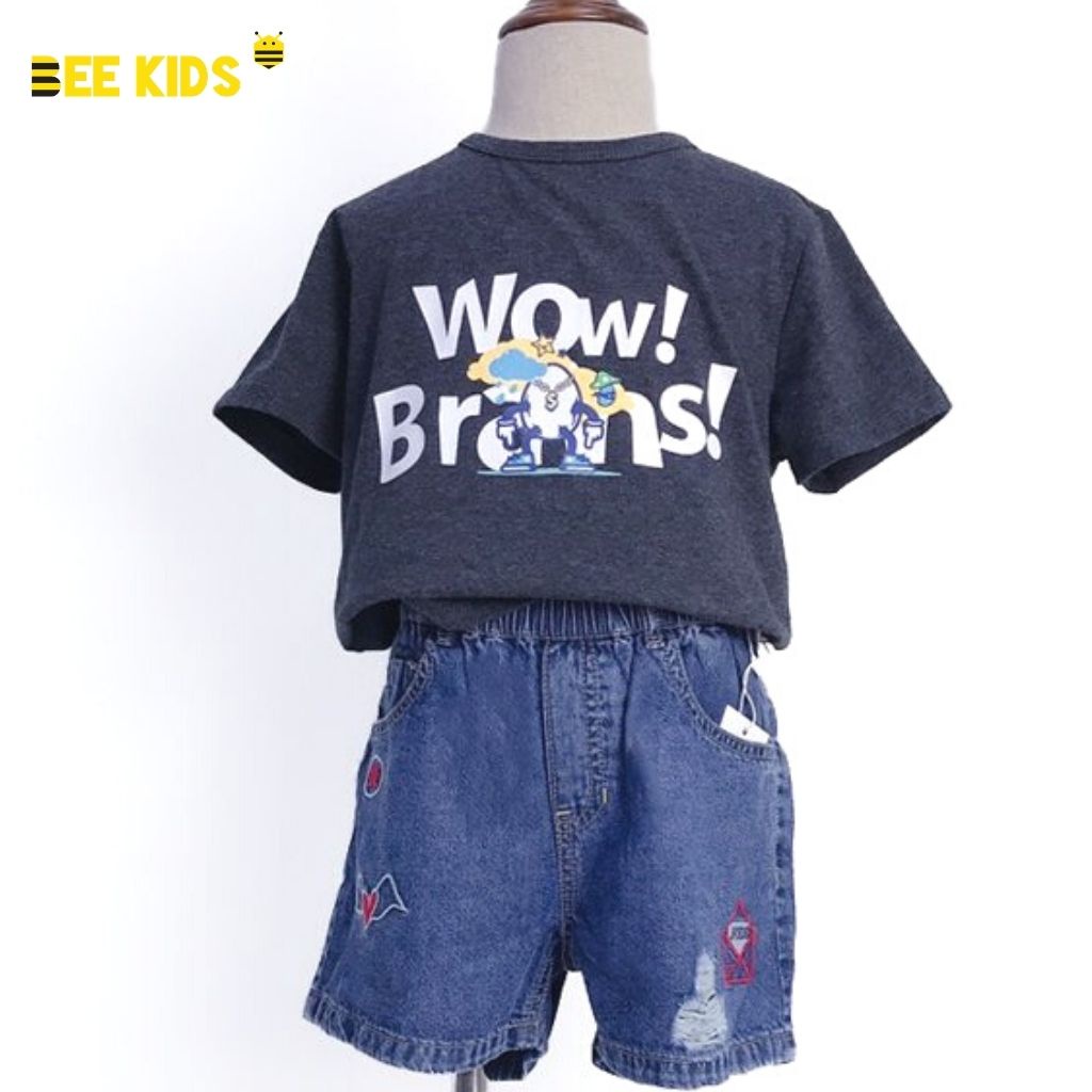 Quần Đùi Bé Gái Bee Kids Cạp Chun, Mài Rách Thời Trang, Chất Liệu Mềm Mại (4 - 14 Tuổi) 7QJ01660SX