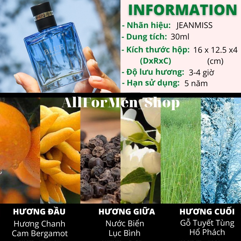 Combo Nước Hoa Nam Cao Cấp Jeanmiss, Hương Thơm Lôi Cuốn, Mạnh Mẽ, Quyến Rũ, Cổ Điển, Lịch Lãm, Lưu Hương Lâu