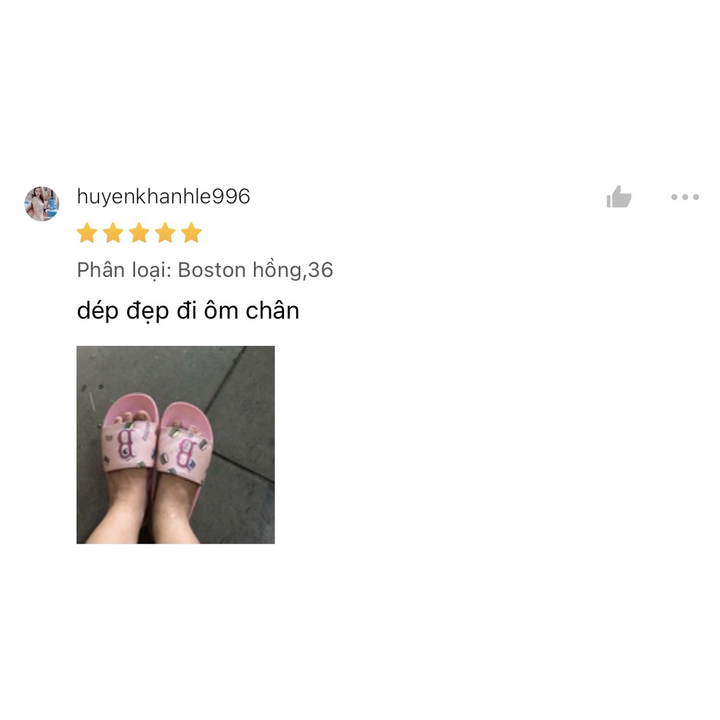 Dép 𝐌𝐋𝐁 𝐁𝐨𝐬𝐭𝐨𝐧 Hồng mẫu mới nhất cực xinh