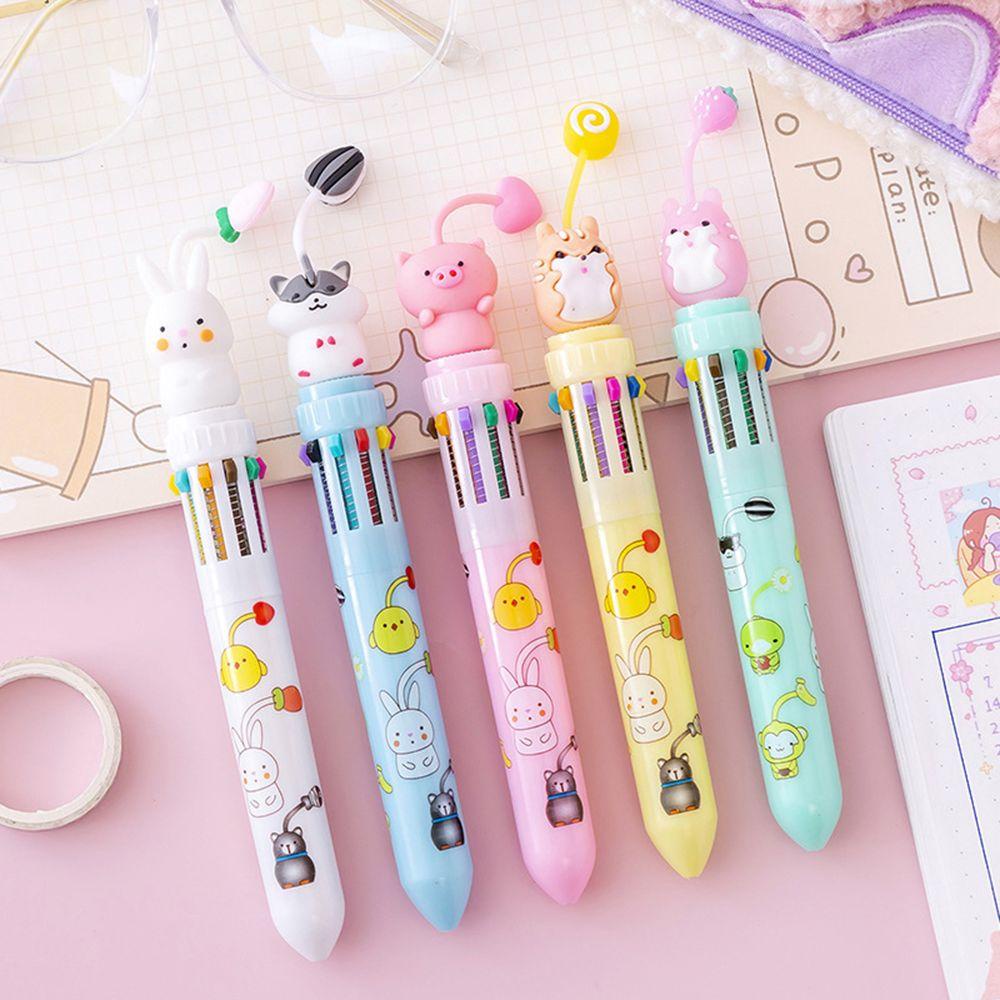 Bút Bi 10 Màu Hoạt Hình Xinh Xắn