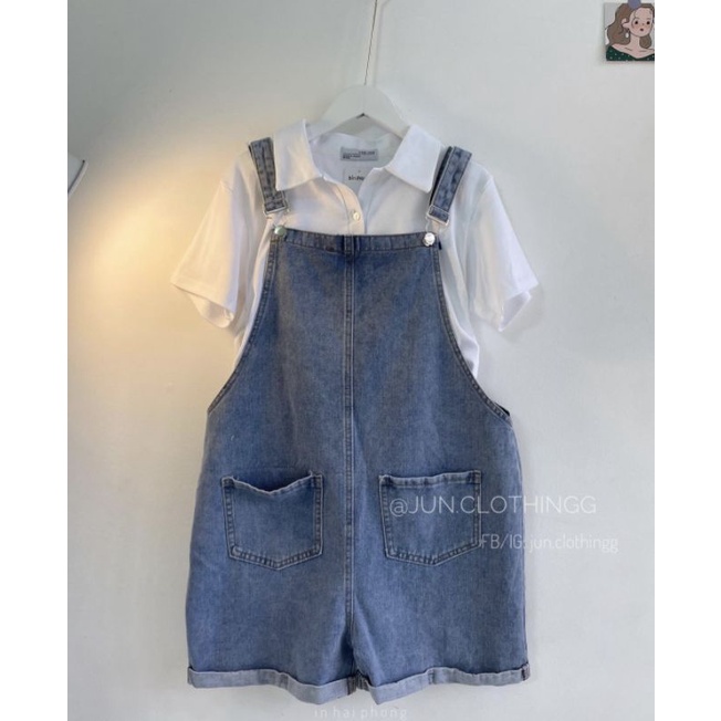 [SIZE S/M/L] YẾM BÒ NỮ NGẮN SUÔNG ❤ FREESHIP ❤ Yếm quần bò jeans nữ ngắn suông ulzzang | BigBuy360 - bigbuy360.vn