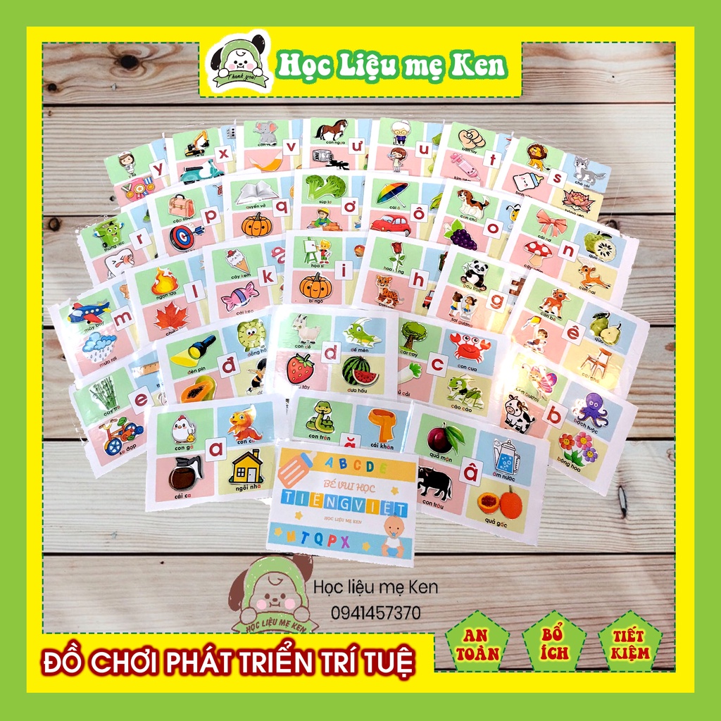 - Bảng chữ cái tiếng Việt (29 trang, 29 chữ cái)