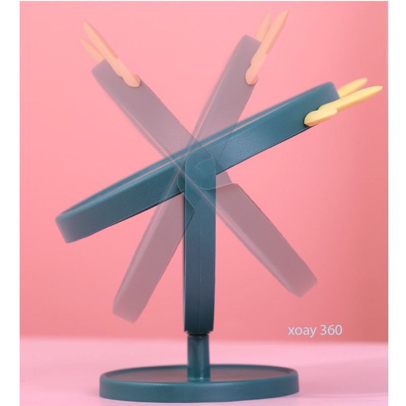 Gương trang điểm để bàn tai mèo fullcolor