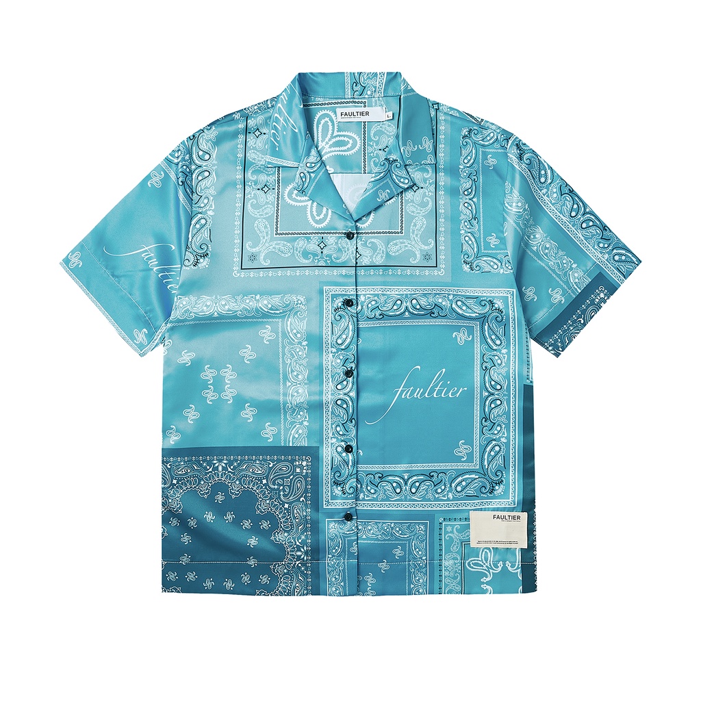 Áo sơmi ngắn tay hoạ tiết bandana "FAULTIER BANDANA" DANTON SHIRT | BigBuy360 - bigbuy360.vn