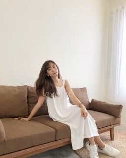 [ CRUSHH STUDIO - ẢNH CHÍNH CHỦ ] D08 - Đầm maxi trắng