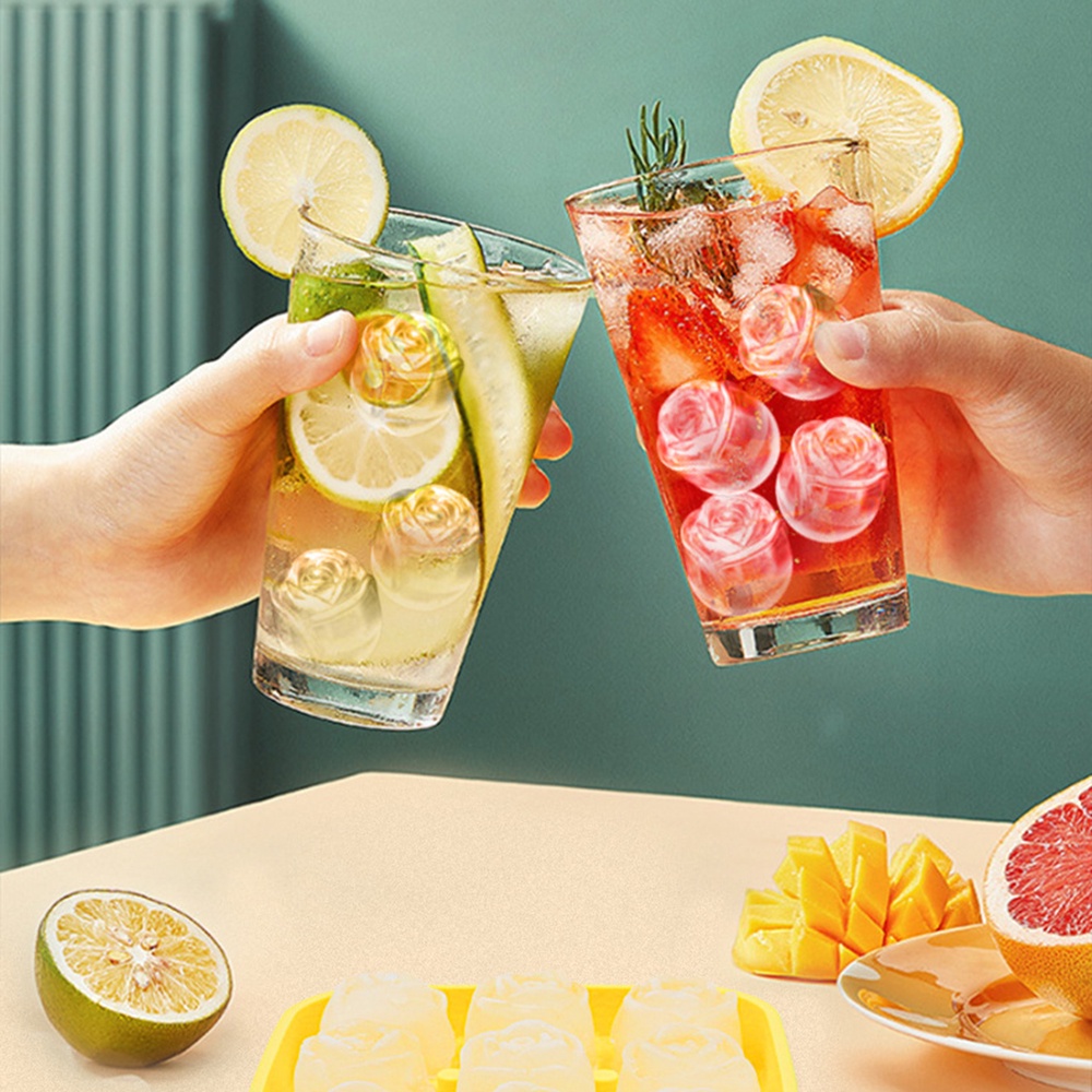 Khuôn Làm Đá Hình Hoa Hồng Bằng Silicone