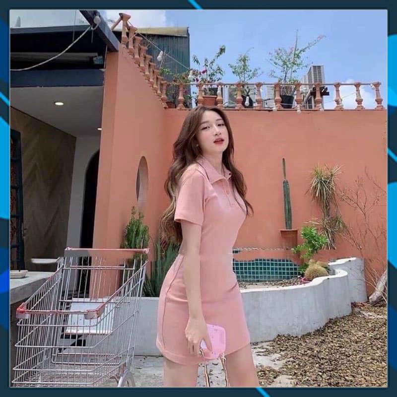 Váy polo ngắn tay, Đầm dáng suông polo chất cotton 4 chiều năng động💥 | BigBuy360 - bigbuy360.vn