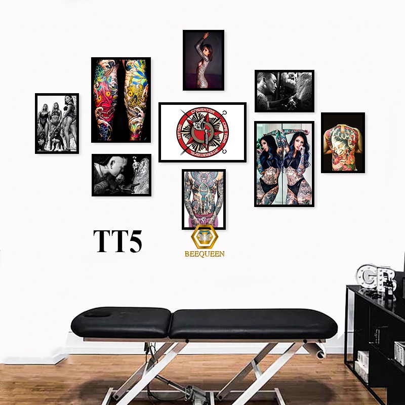 TT9 Album 20 Bộ Khung Tranh Xăm - Tranh Tattoo Trang Trí Tiệm Xăm Tattoo