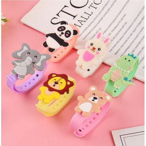 Đồng Hồ Đeo Tay Chống Muỗi Hình Hoạt Hình Dễ Thương Cho Bé