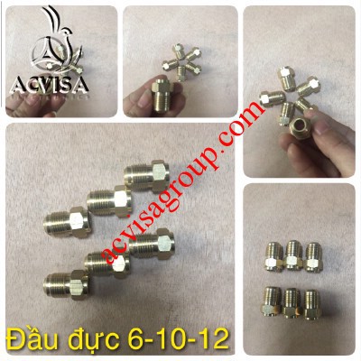 Combo 4 Đầu hàn  nối ống đồng máy lạnh Phi 6, 10, 12