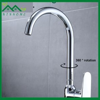 Vòi rửa bát nóng lạnh inox bóng, vòi rửa bát xoay ổ bi cực bền