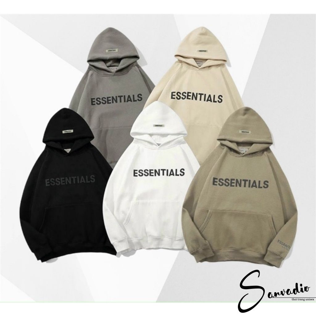 [Mã 12FASHIONSALE giảm 12% đơn 99K] Áo nỉ hoodie Essentials In cao su nổi , áo nỉ bông unisex nam nữ AN203 | BigBuy360 - bigbuy360.vn