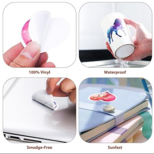 Set 50 hình dán trang trí hành lý hoạ tiết Leonardo Van Gogh/xe moto độc đáo đa dạng chất lượng cao