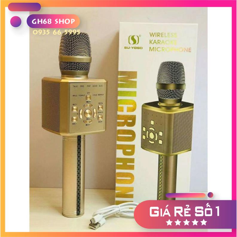 Mic YS97 Micro karaoke kiêm loa bluetooth. Chính hãng có chế độ antu-tune