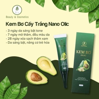 Kem cấy trắng bơ olic