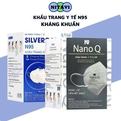 Khẩu trang N95 y tế có van thở Nano Q 5 lớp kháng khuẩn, chống bụi mịn , dùng nhiều lần chính hãng