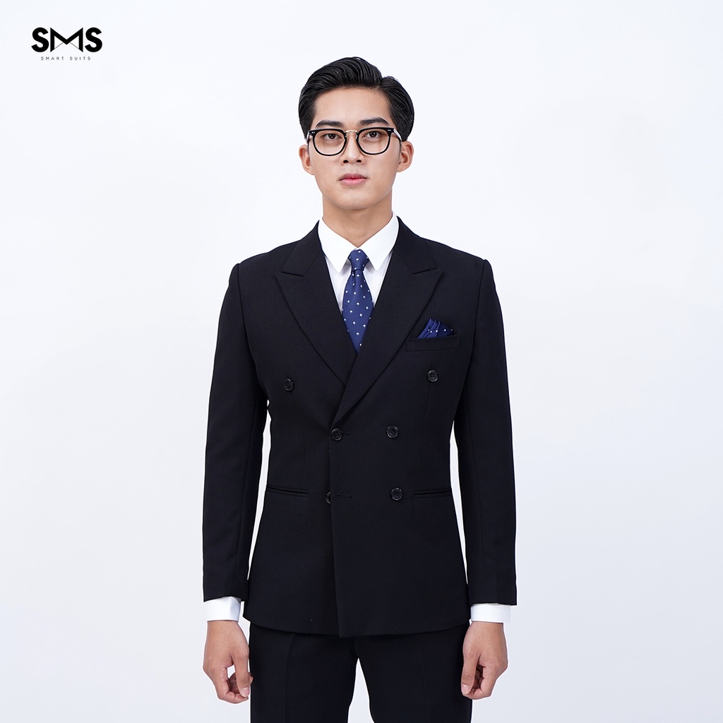 Vest nam đen 6 khuy, suits sartorial, chuẩn form Smart Suits