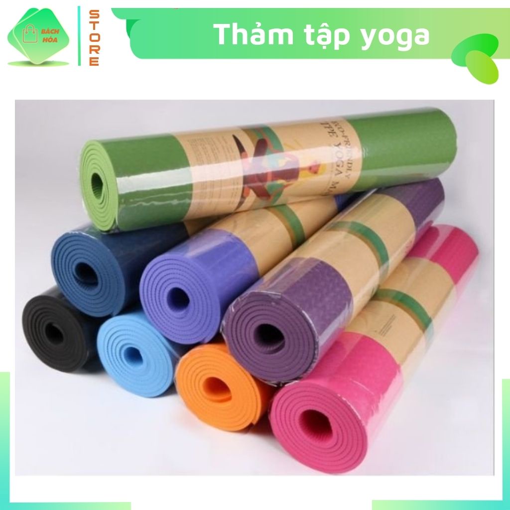 Thảm Tập Yoga, Gym Chống Trơn Trượt Dày 8mm Cao Cấp, Thảm Tập Yoga Tại Nhà