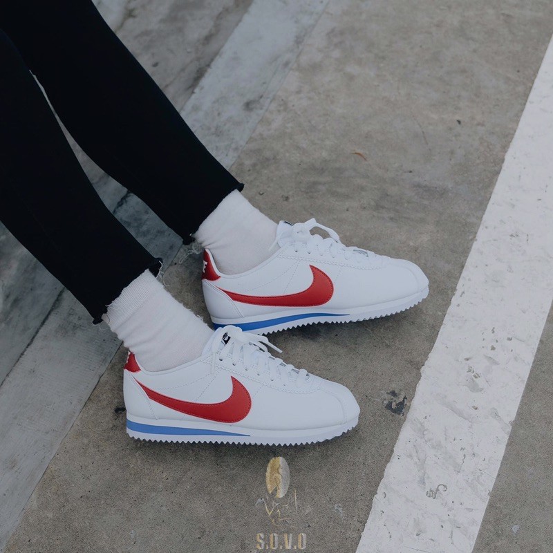 [Mã FAGREEN245 giảm tới 30K đơn 99K] 🔵FREESHIP🔵🔴Giày nike cortez móc đỏ chính hãng🔴