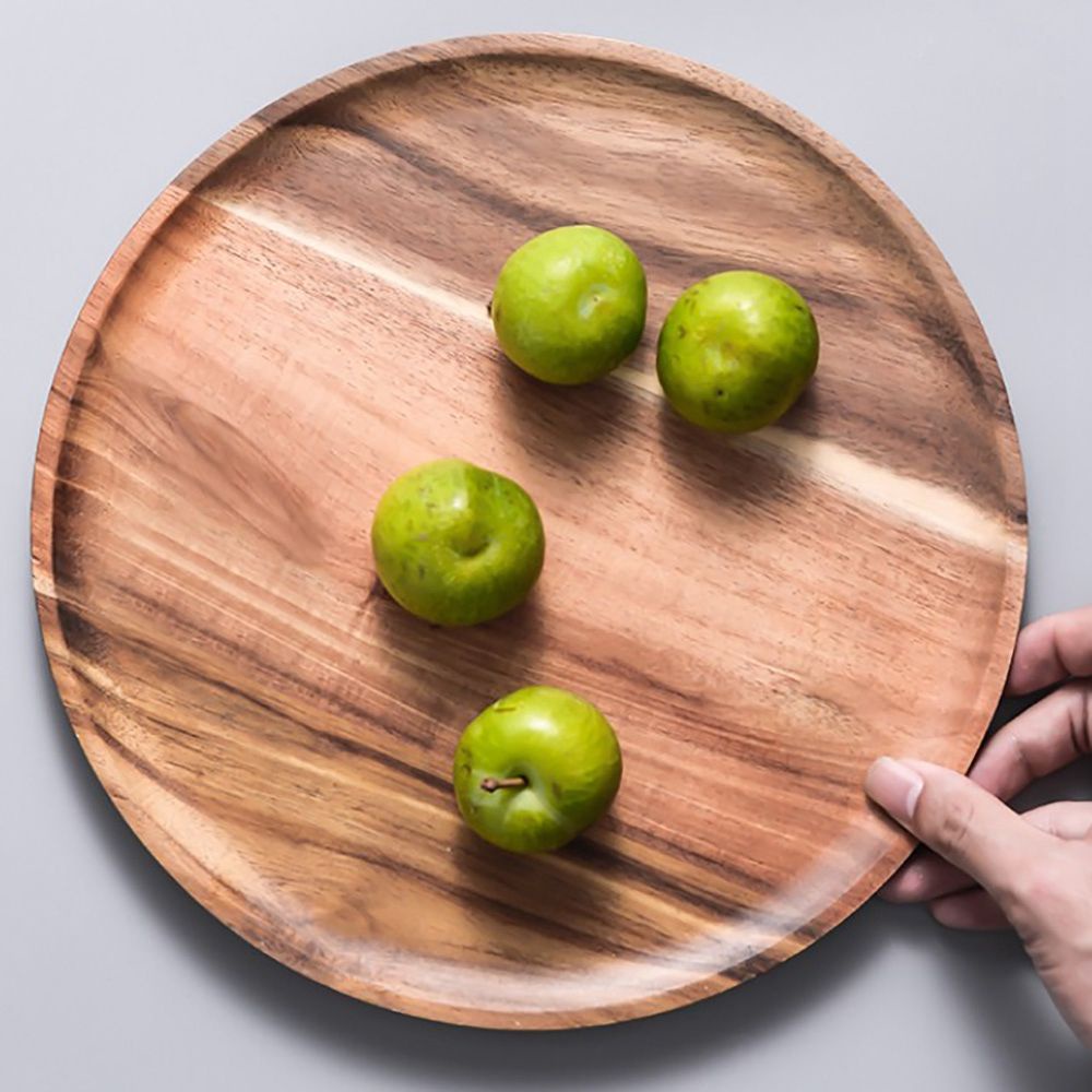 Epoch Khay Gỗ Tròn Đựng Bánh Mì / Sushi Tiện Dụng