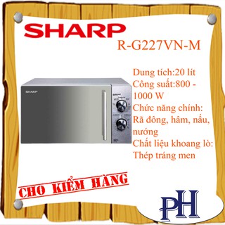 Lò vi sóng sharp r-g227vn-m 20l