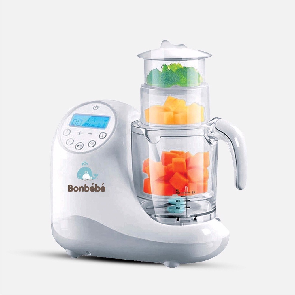 Máy xay hấp thức ăn đa năng Bonbebe BB - 10 tiệt trùng 5 trong 1 cho bé ăn dặm