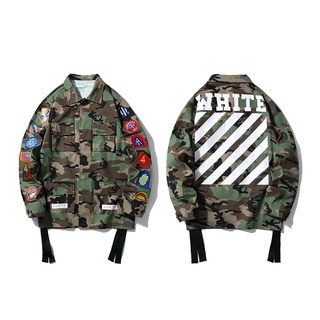 Áo khoác off white họa tiết rằn ri thời trang cá tính