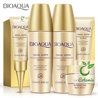 Set 5 món mỹ phẩm dưỡng ẩm BIOAQUA chiết xuất ốc sên cao cấp