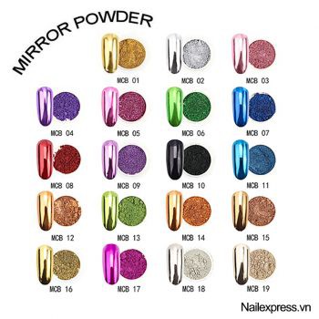 * Chuyên sản xuất cung cấp sỉ và lẻ toàn quốc * Bột Gương số 002 màu bạc lấp lánh.