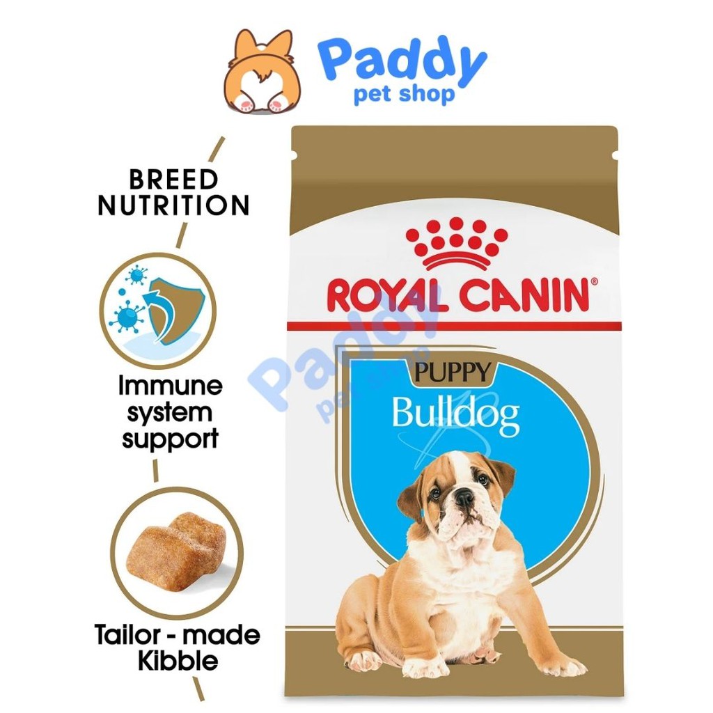 [1kg] Hạt Royal Canin Bulldog Puppy Cho Chó Con Giống Bull