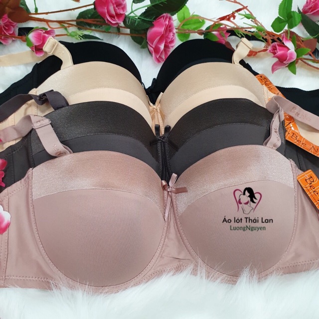 Áo lót ngực cup ngang không đệm bigsize Thái Lan có gọng cup b 2253 size 36 đến 44