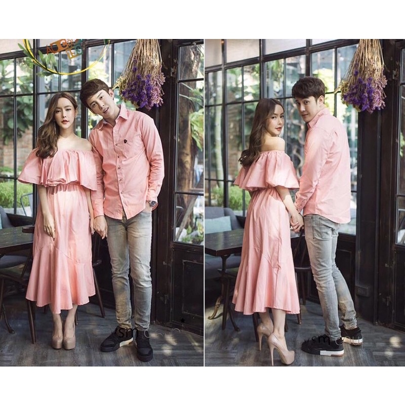 Váy sơmi trễ vai dáng dài sang trọng (có ảnh thật)