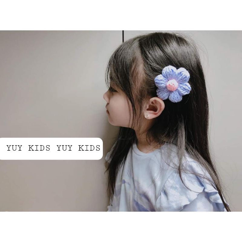 Kẹp tóc len móc handmade cho bé gái size 6cm