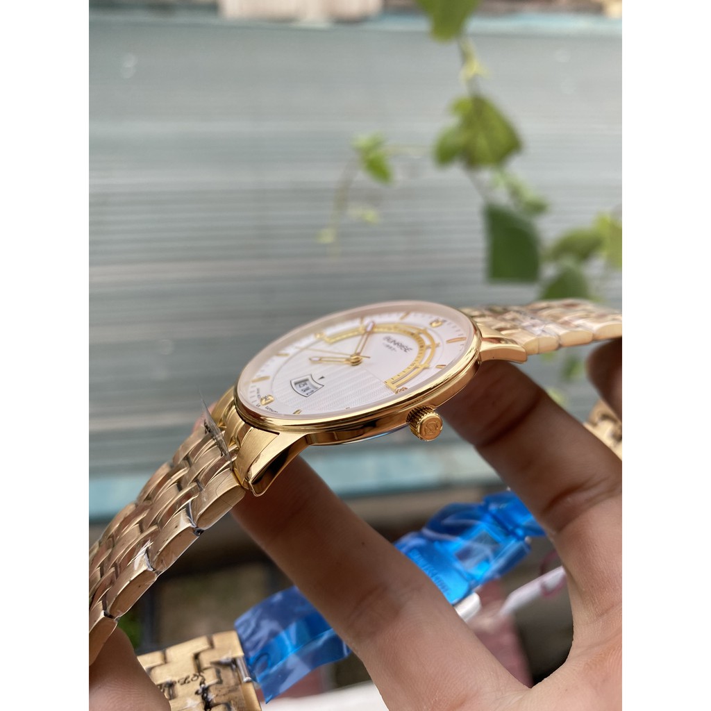 Đồng hồ nam Sunrise nam mặt kính sapphire chống xước chống nước